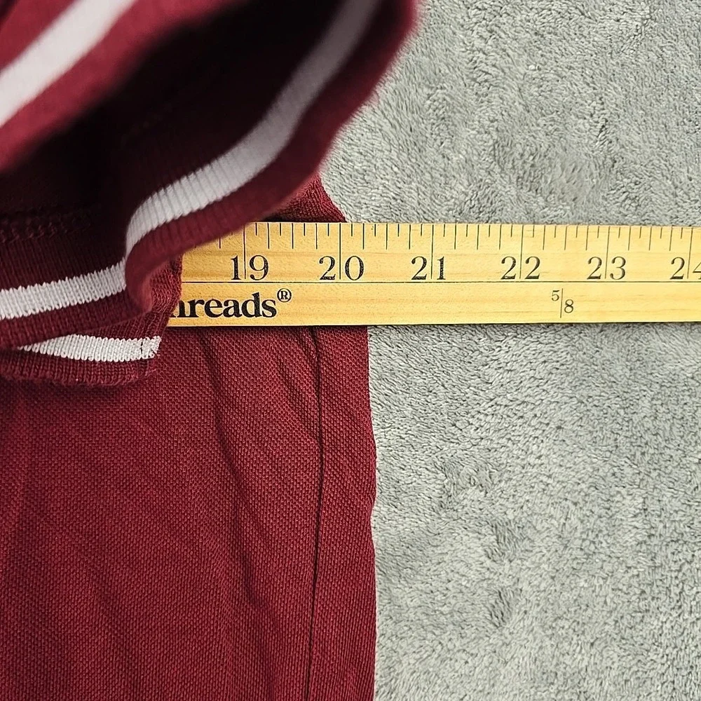 True Religion‎ Polo Shirt Men's Small Red Graphic Varisty Retro Pique